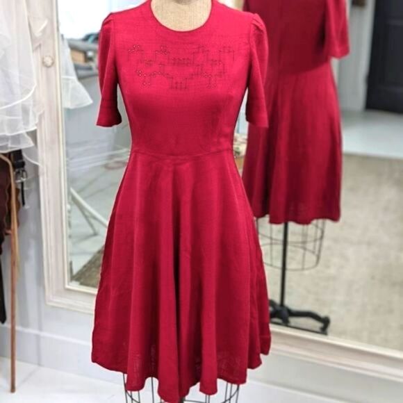 Vintage Cranberry Fit & Flare - Picture 3 of 7